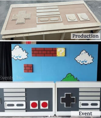 A NES controller bar with a 90&#39;s Mario-esq background