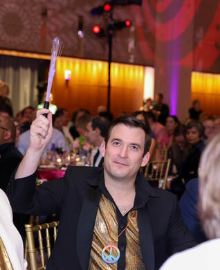 Fiberoptic wands were used for the live auction and fund-a-need