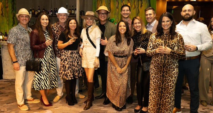 Guests dressed in a safari theme