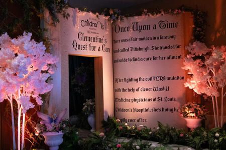 The oversized storybook that all guests entered through