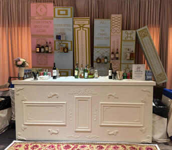 The book bar I designed that had mission-related titles on the spines