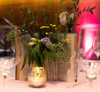 A book inspired centerpiece